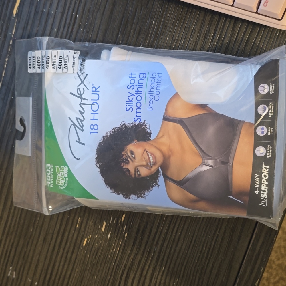 Playtex 18 hour bra wireless white